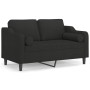 2-seater sofa with black fabric cushions, 120 cm by , Sofas - Ref: Foro24-3200841, Price: 252,76 €, Discount: %