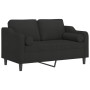 2-seater sofa with black fabric cushions, 120 cm by , Sofas - Ref: Foro24-3200841, Price: 252,76 €, Discount: %