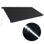 Manual retractable awning with LED light anthracite gray 600x300 cm by , Awnings - Ref: Foro24-3051248, Price: 493,10 €, Disc...