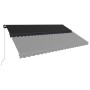 Toldo retráctil manual gris antracita 500x300 cm de , Toldos - Ref: Foro24-3051241, Precio: 370,68 €, Descuento: %