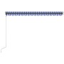 Toldo con LED y sensor de viento azul y blanco 400x300 cm de , Toldos - Ref: Foro24-3051281, Precio: 586,38 €, Descuento: %