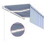 Toldo automático persiana LED sensor viento azul blanco 3x2,5 m de , Toldos - Ref: Foro24-3069271, Precio: 474,65 €, Descuent...