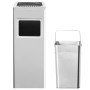 36 L stainless steel trash can with ashtray by vidaXL, Garbage cans and trash cans - Ref: Foro24-51090, Price: 76,13 €, Disco...