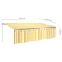 Toldo retráctil manual con persiana amarillo y blanco 5x3 m de , Toldos - Ref: Foro24-3069458, Precio: 451,02 €, Descuento: %