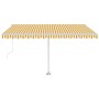 Automatic awning with wind sensor LED yellow white 400x350cm by , Awnings - Ref: Foro24-3069633, Price: 807,99 €, Discount: %