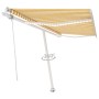 Automatic awning with wind sensor LED yellow white 400x350cm by , Awnings - Ref: Foro24-3069633, Price: 807,99 €, Discount: %