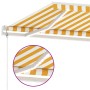 Automatic awning with wind sensor LED yellow white 400x350cm by , Awnings - Ref: Foro24-3069633, Price: 807,99 €, Discount: %