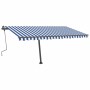 Toldo manual retráctil con LED azul y blanco 400x300 cm de , Toldos - Ref: Foro24-3069741, Precio: 490,93 €, Descuento: %