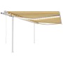 Automatic awning with wind sensor LED yellow and white 4x3.5 m by , Awnings - Ref: Foro24-3070033, Price: 766,85 €, Discount: %