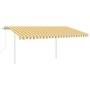 Automatic awning with wind sensor LED yellow and white 4x3.5 m by , Awnings - Ref: Foro24-3070033, Price: 766,85 €, Discount: %