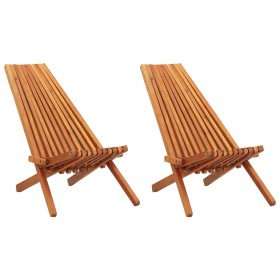 Folding garden loungers 2 units solid acacia wood by vidaXL, Garden chairs - Ref: Foro24-45975, Price: 213,94 €, Discount: %