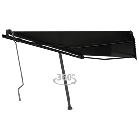 Manual retractable foot awning anthracite gray 450x350 cm by , Awnings - Ref: Foro24-3069839, Price: 512,85 €, Discount: %