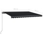 Manual retractable foot awning anthracite gray 450x350 cm by , Awnings - Ref: Foro24-3069839, Price: 512,85 €, Discount: %