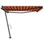 Toldo de pie retráctil manual naranja y marrón 450x300 cm de , Toldos - Ref: Foro24-3069760, Precio: 434,99 €, Descuento: %