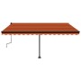 Toldo de pie retráctil manual naranja y marrón 450x300 cm de , Toldos - Ref: Foro24-3069760, Precio: 434,99 €, Descuento: %