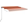 Orange and brown manual retractable foot awning 450x300 cm by , Awnings - Ref: Foro24-3069760, Price: 426,53 €, Discount: %