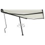 Cream manual retractable foot awning 450x300 cm by , Awnings - Ref: Foro24-3069757, Price: 424,56 €, Discount: %