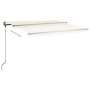 Cream manual retractable foot awning 450x300 cm by , Awnings - Ref: Foro24-3069757, Price: 424,56 €, Discount: %