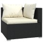 Set muebles de jardín 9 pzas y cojines ratán sintético negro de , Conjuntos de jardín - Ref: Foro24-3101775, Precio: 965,04 €...