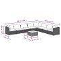 Set muebles de jardín 9 pzas y cojines ratán sintético negro de , Conjuntos de jardín - Ref: Foro24-3101775, Precio: 965,04 €...