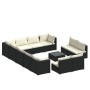 Set de muebles de jardín 13 pzas cojines ratán sintético negro de , Conjuntos de jardín - Ref: Foro24-3102847, Precio: 1,00 €...