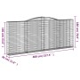 4 units of arched iron gabion baskets 400x30x160/180 cm by , Pots and planters - Ref: Foro24-3146907, Price: 763,91 €, Discou...