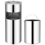 30 L stainless steel trash can with ashtray by vidaXL, Garbage cans and trash cans - Ref: Foro24-51087, Price: 64,83 €, Disco...