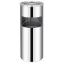 30 L stainless steel trash can with ashtray by vidaXL, Garbage cans and trash cans - Ref: Foro24-51087, Price: 64,83 €, Disco...