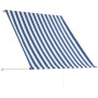 Retractable blue and white awning 100x150 cm by , Awnings - Ref: Foro24-145889, Price: 45,98 €, Discount: %