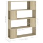 Sonoma oak shelving/space divider 100x24x124 cm by , Bookcases and shelves - Ref: Foro24-809191, Price: 65,51 €, Discount: %