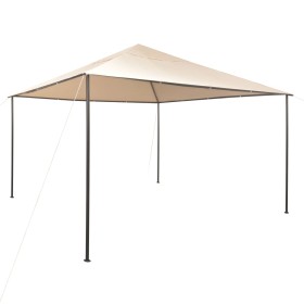 Gazebo tent with 4x4 m beige steel awning by , Tents and gazebos - Ref: Foro24-43171, Price: 157,15 €, Discount: %