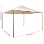 Cenador carpa con toldo 4x4 m acero beige de , Carpas y cenadores - Ref: Foro24-43171, Precio: 156,99 €, Descuento: %