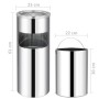 30 L stainless steel trash can with ashtray by vidaXL, Garbage cans and trash cans - Ref: Foro24-51087, Price: 64,83 €, Disco...