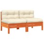 Gartensofas Kissen ohne Armlehnen 2 Stück wachsbraunes Holz von , Modulare Sofas für den Außenbereich - Ref: Foro24-838162, P...