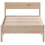 Estructura de cama con cabecero madera maciza pino 75x190 cm de , Camas y somieres - Ref: Foro24-842782, Precio: 74,46 €, Des...