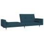 Sofá cama de 2 plazas con dos almohadas terciopelo azul de , Sofás - Ref: Foro24-375748, Precio: 227,40 €, Descuento: %