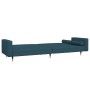 Sofá cama de 2 plazas con dos almohadas terciopelo azul de , Sofás - Ref: Foro24-375748, Precio: 227,40 €, Descuento: %