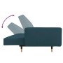 Two-seater sofa bed with two blue velvet pillows. by , Sofas - Ref: Foro24-375748, Price: 228,99 €, Discount: %