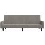 Sofá cama de 2 plazas terciopelo gris claro de , Sofás - Ref: Foro24-375774, Precio: 251,90 €, Descuento: %