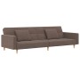 Two-seater sofa bed with two taupe gray fabric pillows. by , Sofas - Ref: Foro24-375805, Price: 254,02 €, Discount: %