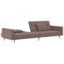 Two-seater sofa bed with two taupe gray fabric pillows. by , Sofas - Ref: Foro24-375805, Price: 254,02 €, Discount: %