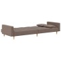 Sofá cama de 2 plazas con dos almohadas tela gris taupe de , Sofás - Ref: Foro24-375805, Precio: 254,02 €, Descuento: %