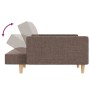 Two-seater sofa bed with two taupe gray fabric pillows. by , Sofas - Ref: Foro24-375805, Price: 254,02 €, Discount: %