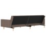 Two-seater sofa bed with two taupe gray fabric pillows. by , Sofas - Ref: Foro24-375805, Price: 254,02 €, Discount: %