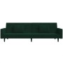 Sofá cama de 2 plazas con dos almohadas terciopelo verde oscuro de , Sofás - Ref: Foro24-375818, Precio: 248,52 €, Descuento: %