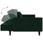 Sofá cama de 2 plazas con dos almohadas terciopelo verde oscuro de , Sofás - Ref: Foro24-375818, Precio: 248,52 €, Descuento: %