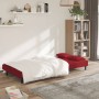 Sofá cama de 2 plazas con dos almohadas terciopelo rojo tinto de , Sofás - Ref: Foro24-375811, Precio: 221,62 €, Descuento: %