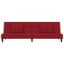 Sofá cama de 2 plazas con dos almohadas terciopelo rojo tinto de , Sofás - Ref: Foro24-375811, Precio: 221,62 €, Descuento: %