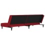 Sofá cama de 2 plazas con dos almohadas terciopelo rojo tinto de , Sofás - Ref: Foro24-375811, Precio: 221,62 €, Descuento: %