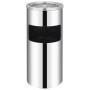 26 L stainless steel wall-mounted trash can with ashtray by vidaXL, Ashtrays - Ref: Foro24-51095, Price: 73,12 €, Discount: %